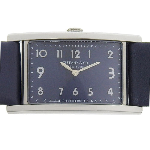 Montre Tiffany & Co. - Montre East West à quartz en acier inoxydable et cuir 58 Facettes uqmxro