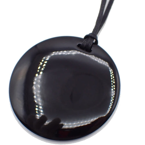 Collier Hermès - Collier pendentif rond en corne de buffle et laque 58 Facettes omglp6