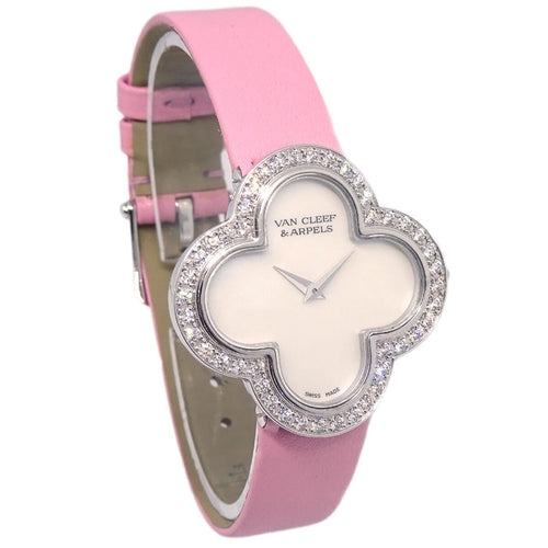 Montre Van Cleef & Arpels Alhambra - Montre en or blanc et diamants 58 Facettes ppymle
