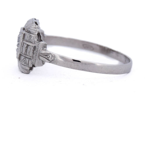 Bague 56 Bague Art déco en platine avec diamant taille ancienne 58 Facettes AN P12 (0059)