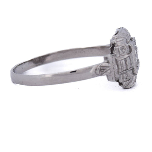 Bague 56 Bague Art déco en platine avec diamant taille ancienne 58 Facettes AN P12 (0059)