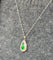Collier Chaîne et pendentif poire en or blanc 18 ct, jade vert et diamants 58 Facettes 87816-90851 ac12745