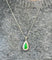 Collier Chaîne et pendentif poire en or blanc 18 ct, jade vert et diamants 58 Facettes 87816-90851 ac12745