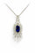 Collier Chaîne et pendentif - Saphir et diamants en or blanc 18 carats 58 Facettes 90765/ac12597 / 82703/ac8787