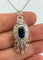 Collier Chaîne et pendentif - Saphir et diamants en or blanc 18 carats 58 Facettes 90765/ac12597 / 82703/ac8787