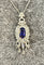 Collier Chaîne et pendentif - Saphir et diamants en or blanc 18 carats 58 Facettes 90765/ac12597 / 82703/ac8787