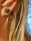 Boucles d'oreilles Boucles d’oreilles puces en or blanc 18 carats et saphirs 58 Facettes AB711