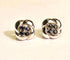 Boucles d'oreilles Boucles d’oreilles puces en or blanc 18 carats et saphirs 58 Facettes AB711