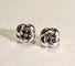 Boucles d'oreilles Boucles d’oreilles puces en or blanc 18 carats et saphirs 58 Facettes AB711