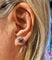 Boucles d'oreilles Boucles d’oreilles puces en or blanc 18 carats et saphirs 58 Facettes AB711