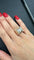 Bague 52 Bague années 80 style demodè en or rose et blanc 18 ct diamants 58 Facettes 223/26 C