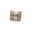 Bague 52 Bague années 80 style demodè en or rose et blanc 18 ct diamants 58 Facettes 223/26 C