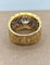 Bague 49 Bague solitaire gravée florentine en or 18 ct et diamant 58 Facettes CV-023