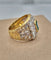 Bague 55 Bague vintage style florentin gravée en or 18 ct, émeraude et diamants 58 Facettes CV-024