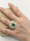 Bague 55 Bague vintage style florentin gravée en or 18 ct, émeraude et diamants 58 Facettes CV-024