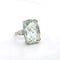 Bague 58 Bague - Aigue-marine verte en or blanc 18 ct 58 Facettes 221/26 B 114/26