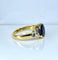 Bague 54 Bague en or jaune 18 carats, saphir et diamants 58 Facettes AB713