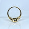 Bague 54 Bague en or jaune 18 carats, saphir et diamants 58 Facettes AB713