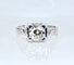 Bague 51 Bague ancienne en or blanc et platine avec diamants 58 Facettes AB714