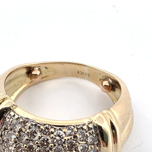 Bague 50 Bague - Diamants en or jaune 18 ct 58 Facettes 223/26 G