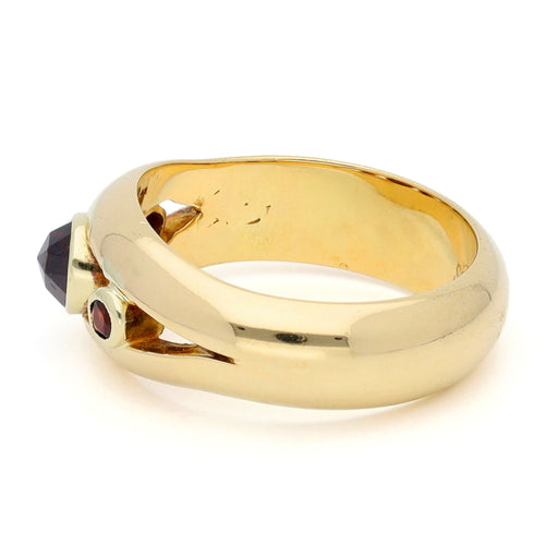 Bague 51 Bague trilogie en or 14k (585) et grenats 58 Facettes D77CD6C451444B5384AA56766FB50C8D