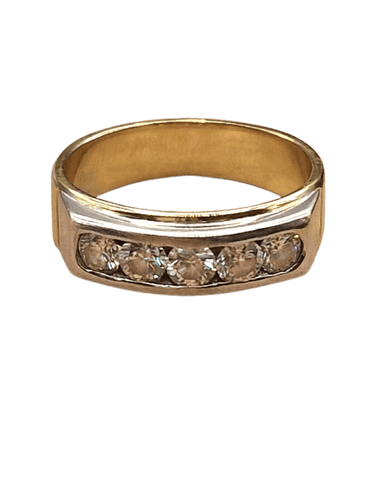 Bague 53 Bague cinq diamants en or 18 ct 58 Facettes CV-026