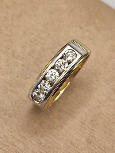 Bague 53 Bague cinq diamants en or 18 ct 58 Facettes CV-026