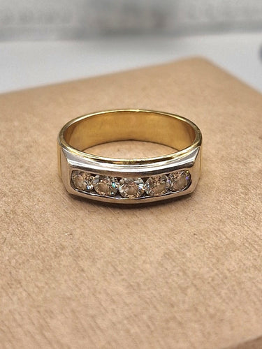 Bague 53 Bague cinq diamants en or 18 ct 58 Facettes CV-026