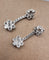 Boucles d'oreilles Boucles d'oreilles pendantes fleur en or blanc 18 ct et diamants 58 Facettes CV-029