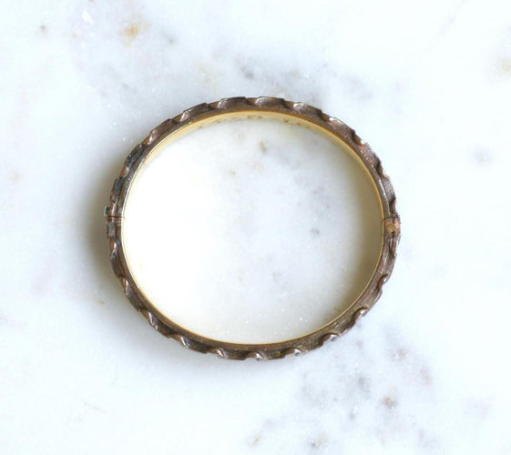 Bracelet Bracelet jonc Grande Guerre - cuivre avec diamant taille ancienne 58 Facettes