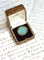 Broche Broche ancienne chrysoprase et diamants en or rose et argent 58 Facettes