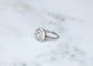 Bague 56 Bague cible Art déco en platine à diamants 1,20 ct 58 Facettes
