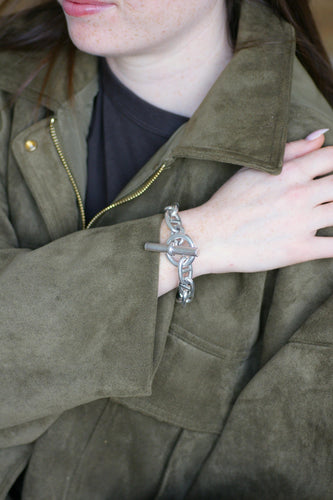 Bracelet Hermès Chaîne d'Ancre - Bracelet grand modèle en argent 925, 21,50 cm 58 Facettes