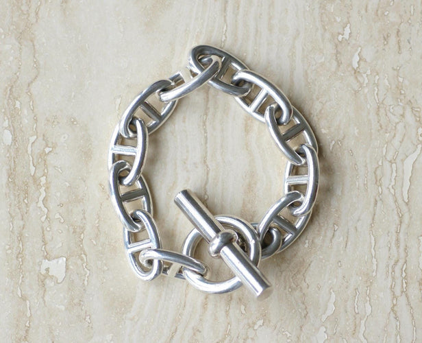 Bracelet Hermès Chaîne d'Ancre - Bracelet grand modèle en argent 925, 21,50 cm 58 Facettes