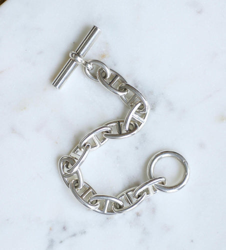 Bracelet Hermès Chaîne d'Ancre - Bracelet grand modèle en argent 925, 21,50 cm 58 Facettes