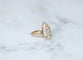Bague 55 Bague marquise ancienne en or rose 18 ct et diamants 1,60 ct 58 Facettes