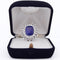 Bague 56 Bague en or blanc 18 ct avec tanzanite et diamants 58 Facettes AN383 (06139)