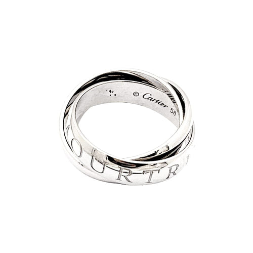 Bague 58 Bague CARTIER "Trinity", or blanc. 58 Facettes 35533