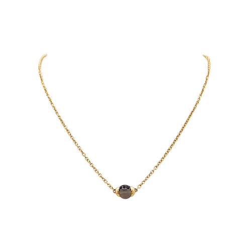 Collier Collier Pomellato, "M'ama non M'ama", or rose, pierre de lune, argent et saphirs. 58 Facettes 35518