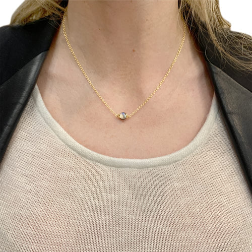Collier Collier Pomellato, "M'ama non M'ama", or rose, pierre de lune, argent et saphirs. 58 Facettes 35518