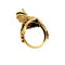 Bague 56 Bague Kurt Wayne, "Grenouille", or jaune, émeraudes. 58 Facettes 35490