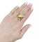 Bague 56 Bague Kurt Wayne, "Grenouille", or jaune, émeraudes. 58 Facettes 35490