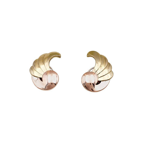 Boucles d'oreilles Boucles d'oreilles vintage "Ailes", deux ors. 58 Facettes 35519