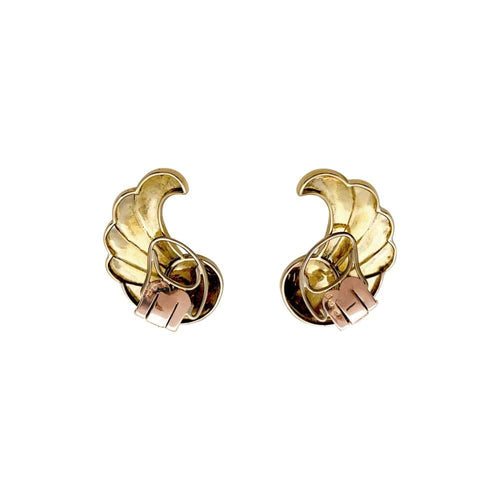 Boucles d'oreilles Boucles d'oreilles vintage "Ailes", deux ors. 58 Facettes 35519