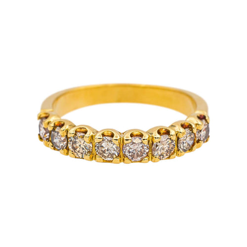 Bague 55 Bague Demi alliance Or jaune Diamant 58 Facettes 5237196CN