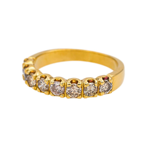 Bague 55 Bague Demi alliance Or jaune Diamant 58 Facettes 5237196CN