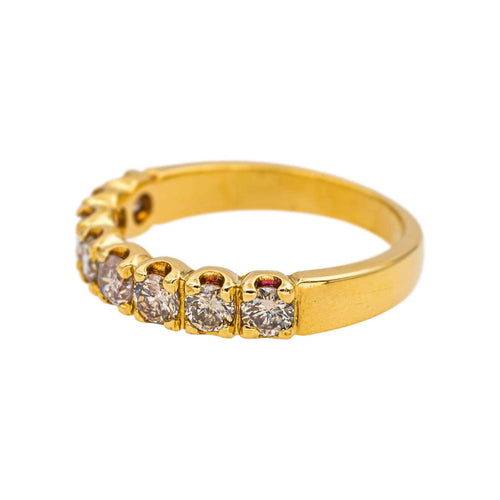 Bague 55 Bague Demi alliance Or jaune Diamant 58 Facettes 5237196CN