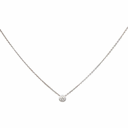 Collier Collier Pendentif Or blanc Diamant 58 Facettes 5237283CN