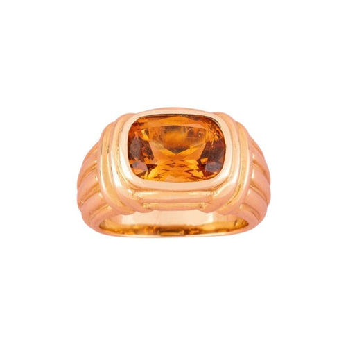 Bague 48.5 BVLGARI - Bague en or jaune 18K sertie d’une citrine 58 Facettes 254