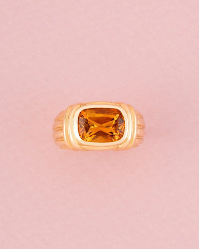 Bague 48.5 BVLGARI - Bague en or jaune 18K sertie d’une citrine 58 Facettes 254